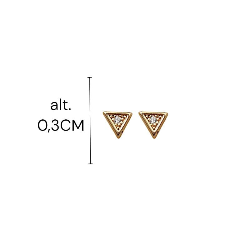 Brinco Triangulo P. Com 1 Zirconia