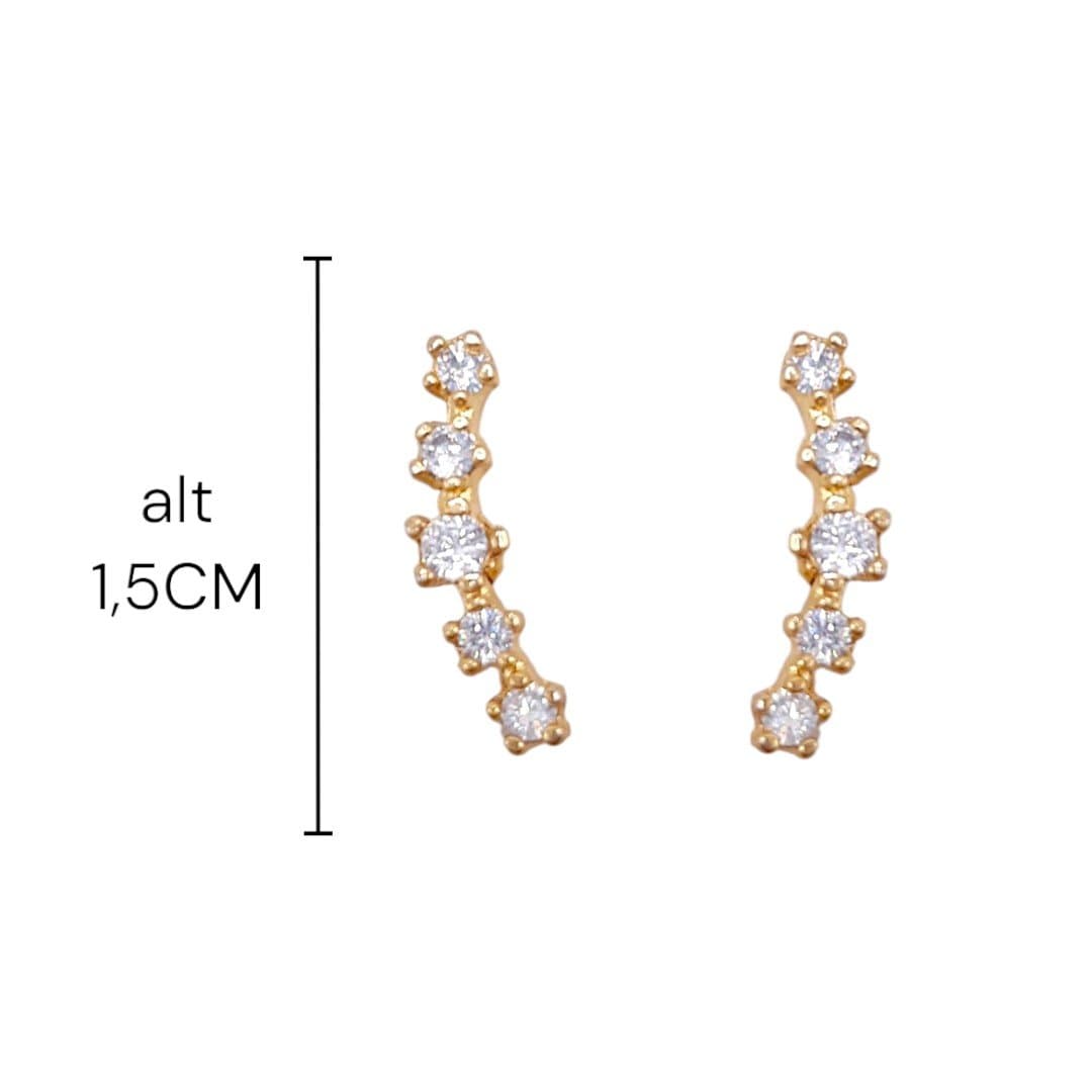 Brinco Ear Cuff De 5 Pedras