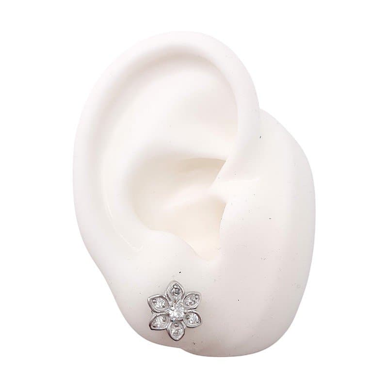 Brinco Flor Cravejada miniatura 2