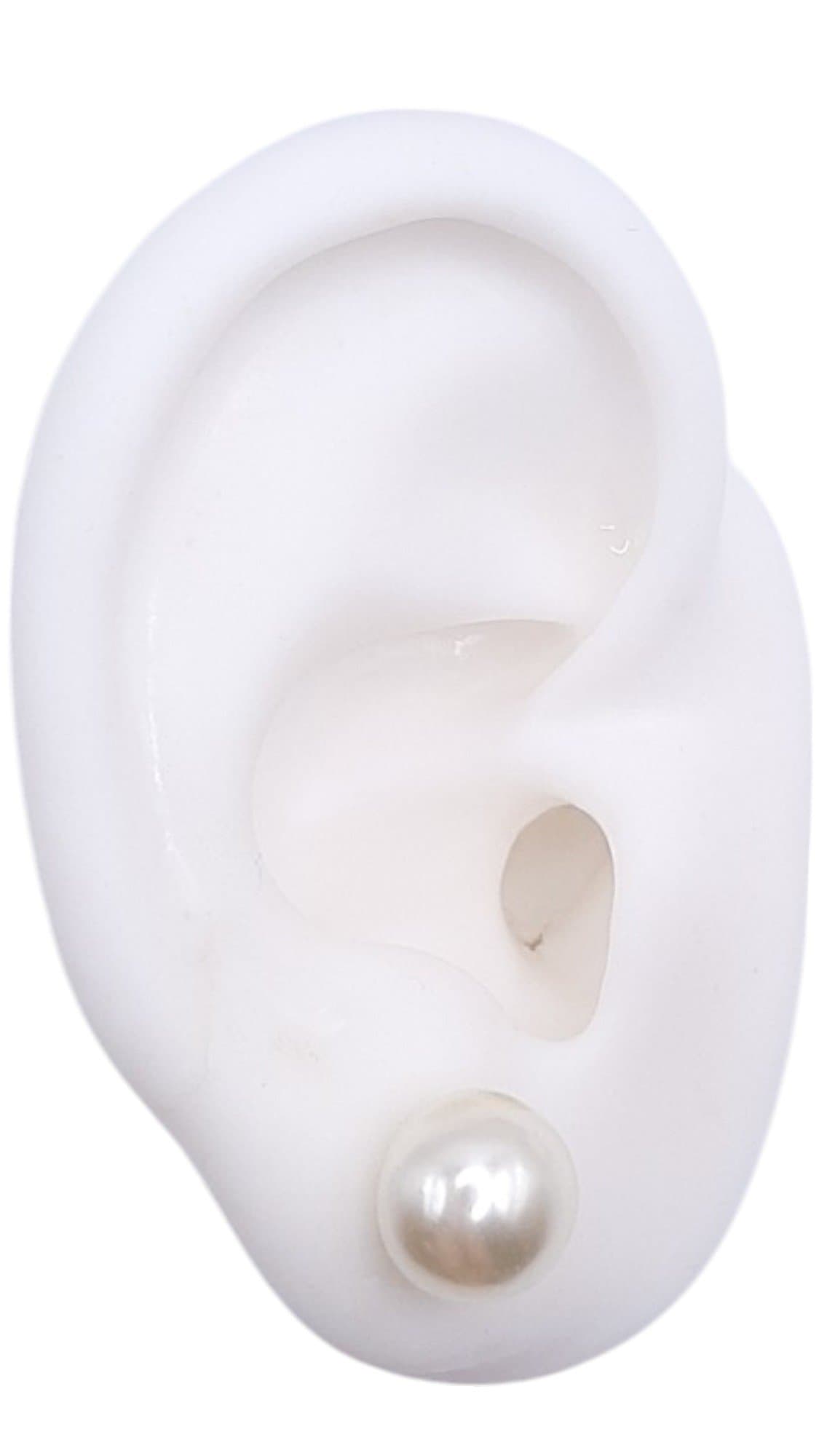 Brinco Pérola Meia Lua Nº3 10mm Semi-joia miniatura 3