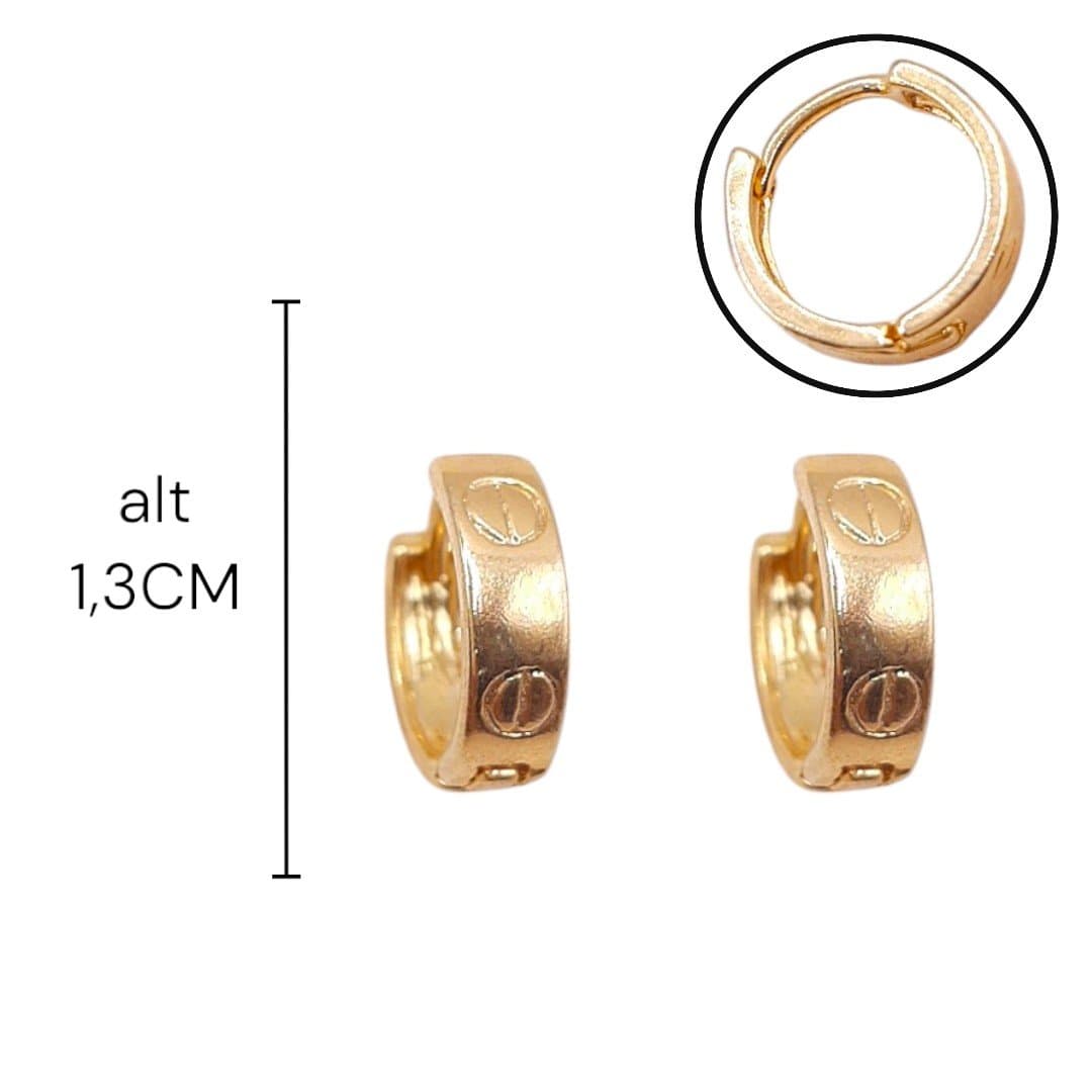 Brinco Argolinha Click Inspiração Cartier G