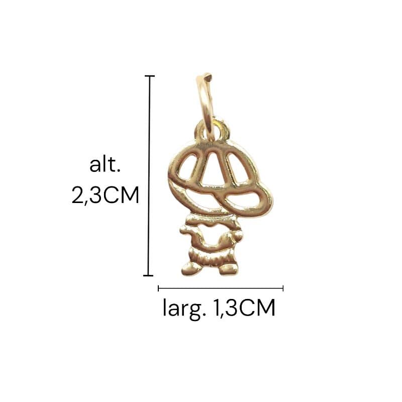 Pingente Menino Simples Com Contorno Abaulado