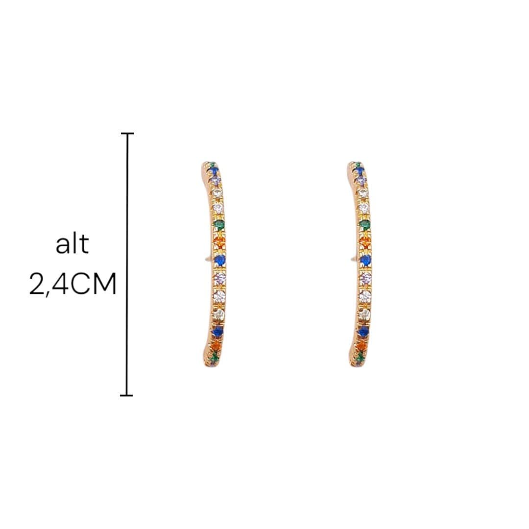 Brinco Ear Hook Cravejado