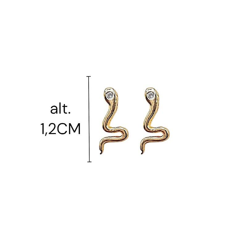 Brinco Cobrinha Com Zircônia