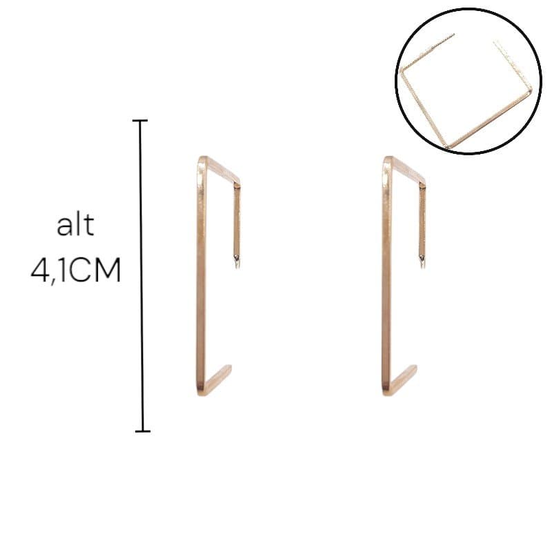 Brinco Argola Quadrada Nº3