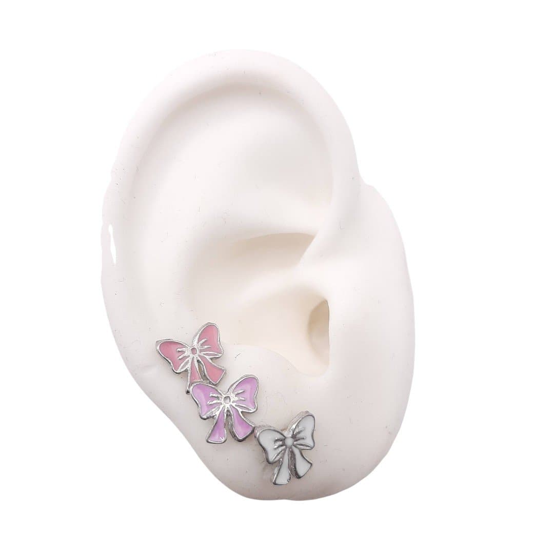 Brinco Laço Esmaltado miniatura 2