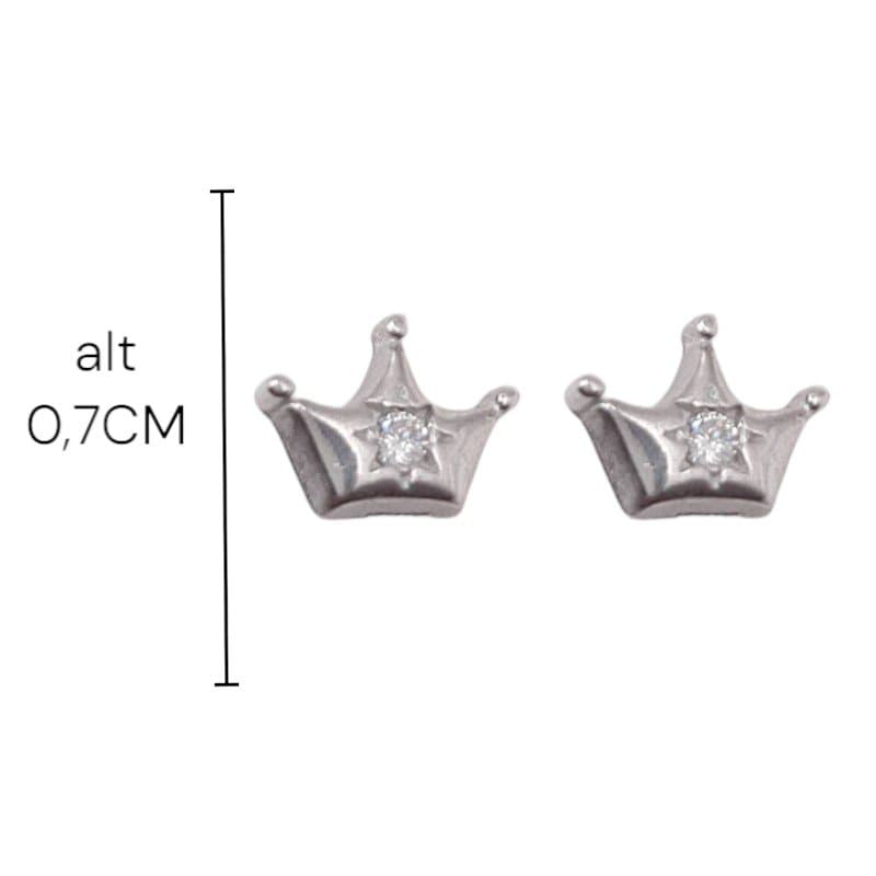 Brinco Coroa Com Estrela De Zircônia