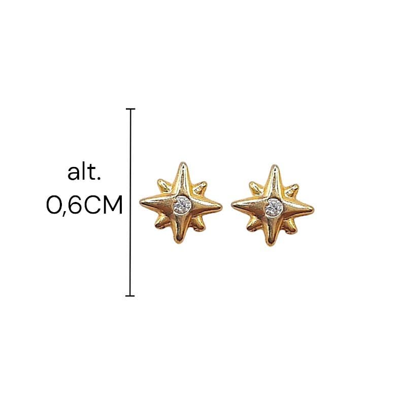 Brinco Estrela Cadente Com Zircônia