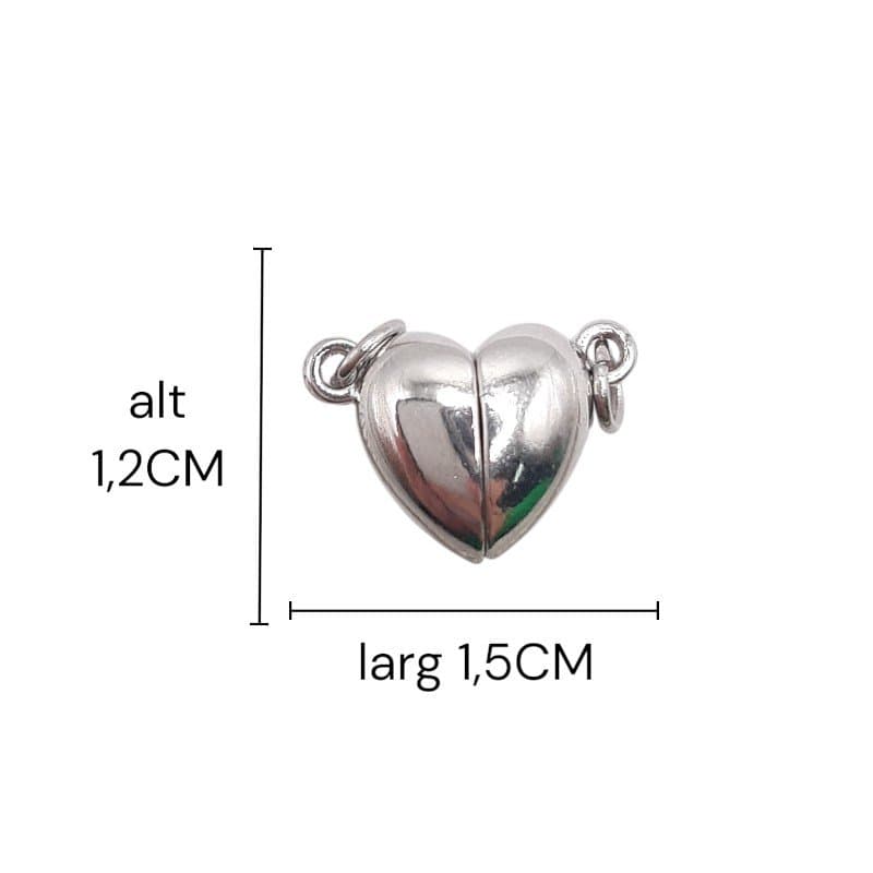 Pingente Coraçao Com Imã - Inox