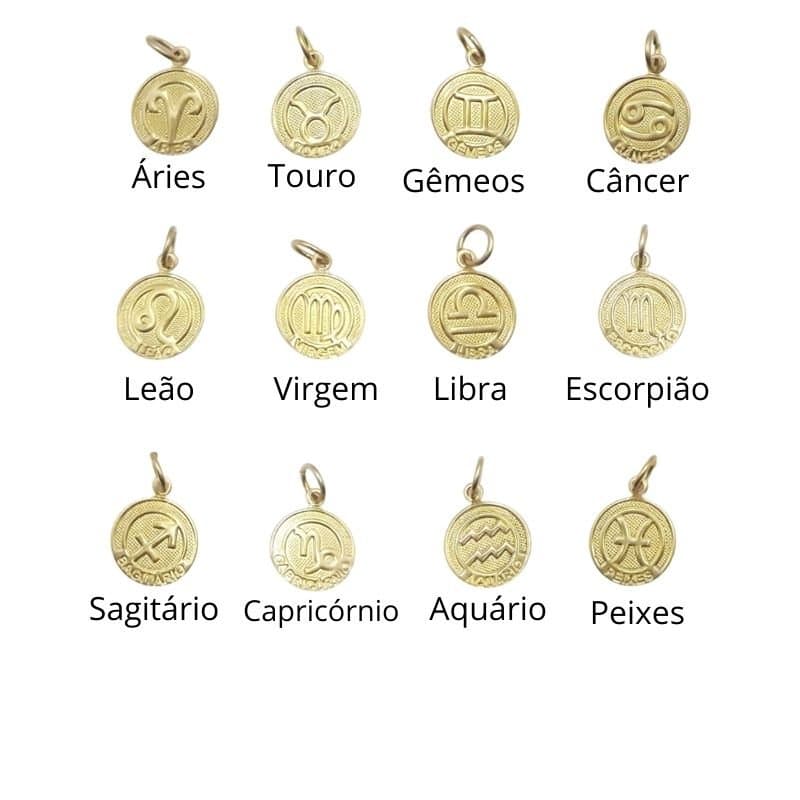 Pingente Plaquinha Signos
