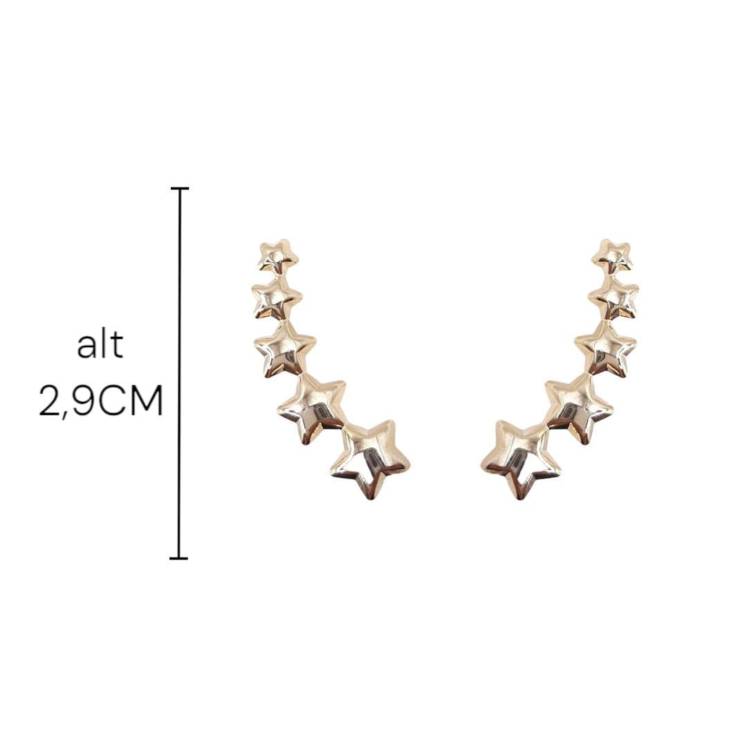 Brinco Ear Cuff Estrelas