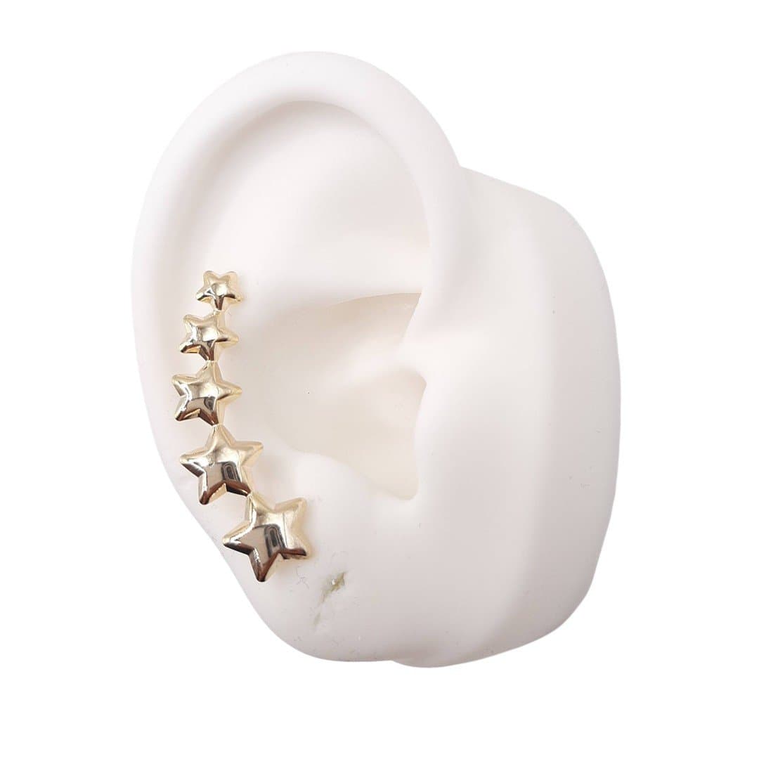 Brinco Ear Cuff Estrelas miniatura 2