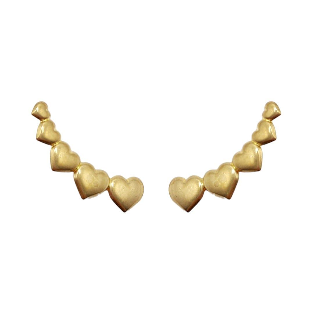 Brinco Ear Hook Corações