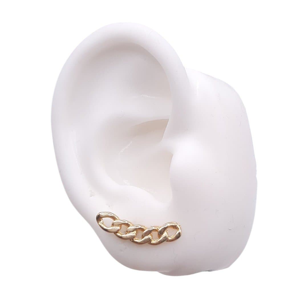 Brinco Ear Cuff Corrente miniatura 2