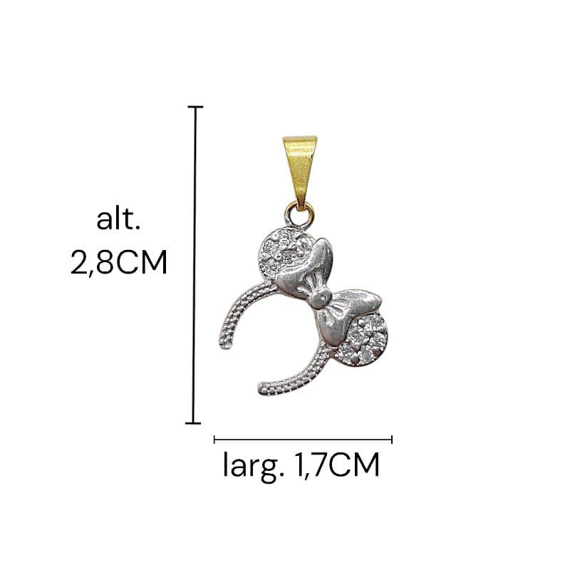 Pingente Tiara Minnie Cravejada