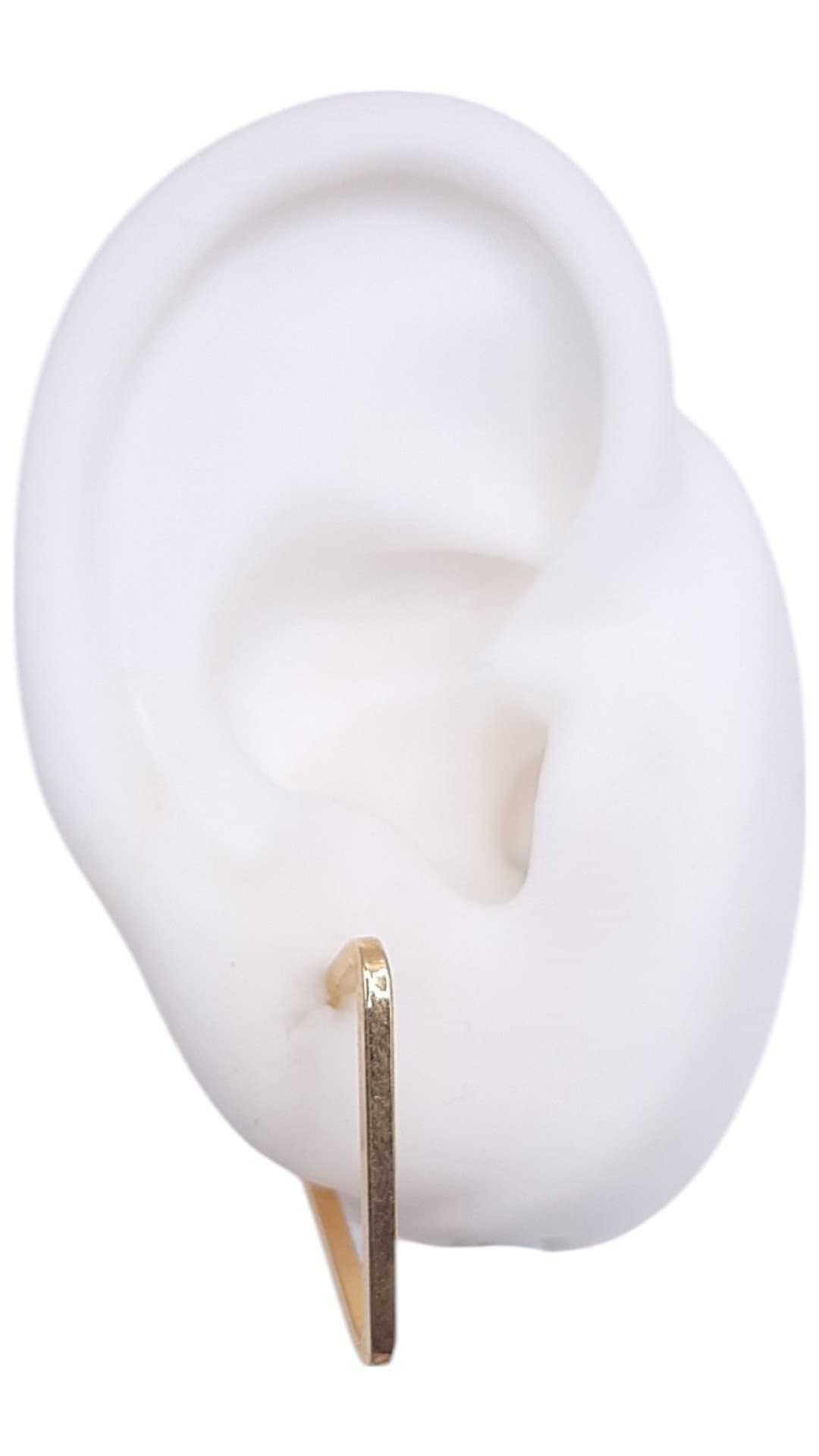 Brinco Argolinha Triangular Com Pino Nº03 miniatura 3
