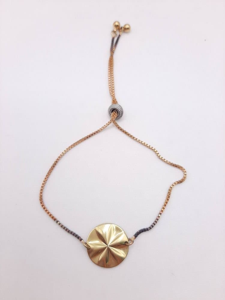 Pulseira Ajuste Peça Redonda Efeito Raios miniatura 3
