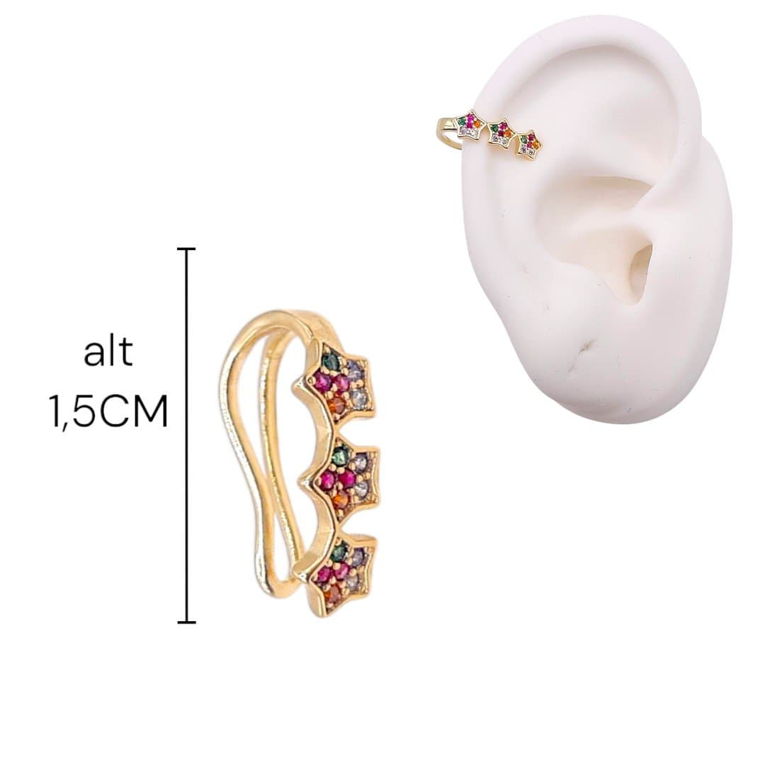 Piercing Fake Estrela Cravejadas miniatura 2