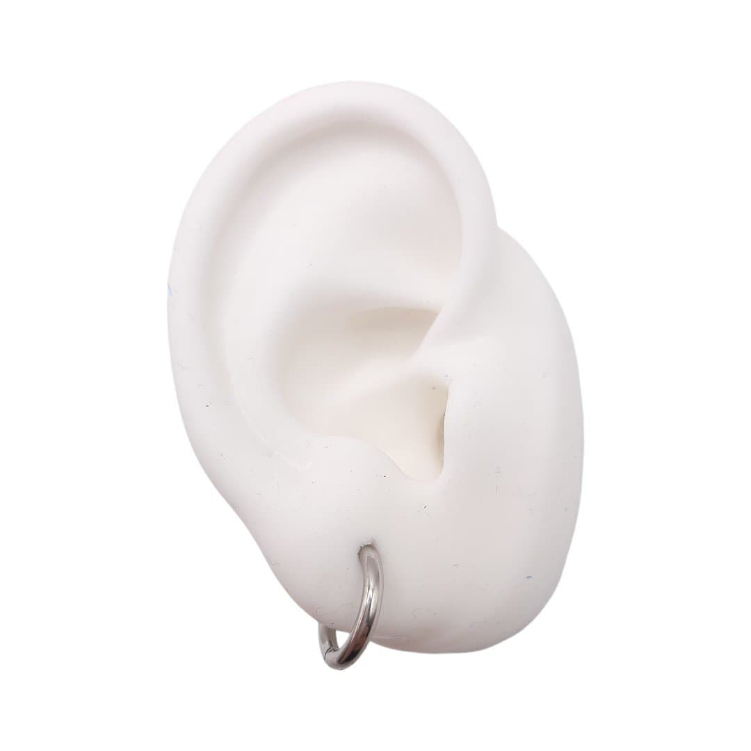 Brinco Argolinha Click 14mm - Inox miniatura 2