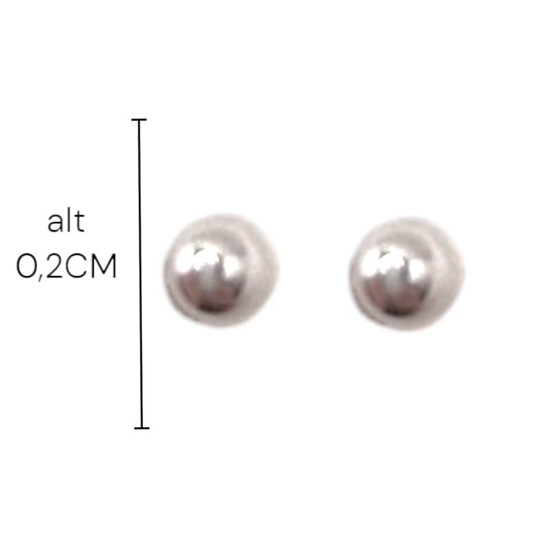 Brinco Bolinha 2,5mm - Inox