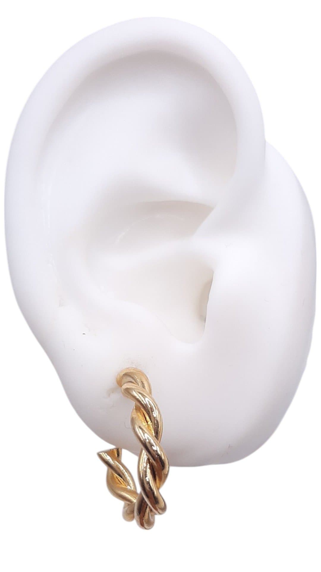 Brinco Argola Fio De 2 Torcido 2cms miniatura 3
