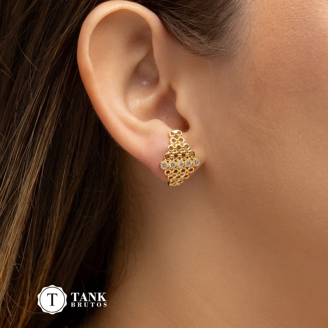 Brinco Ear Hook Aros Vazados