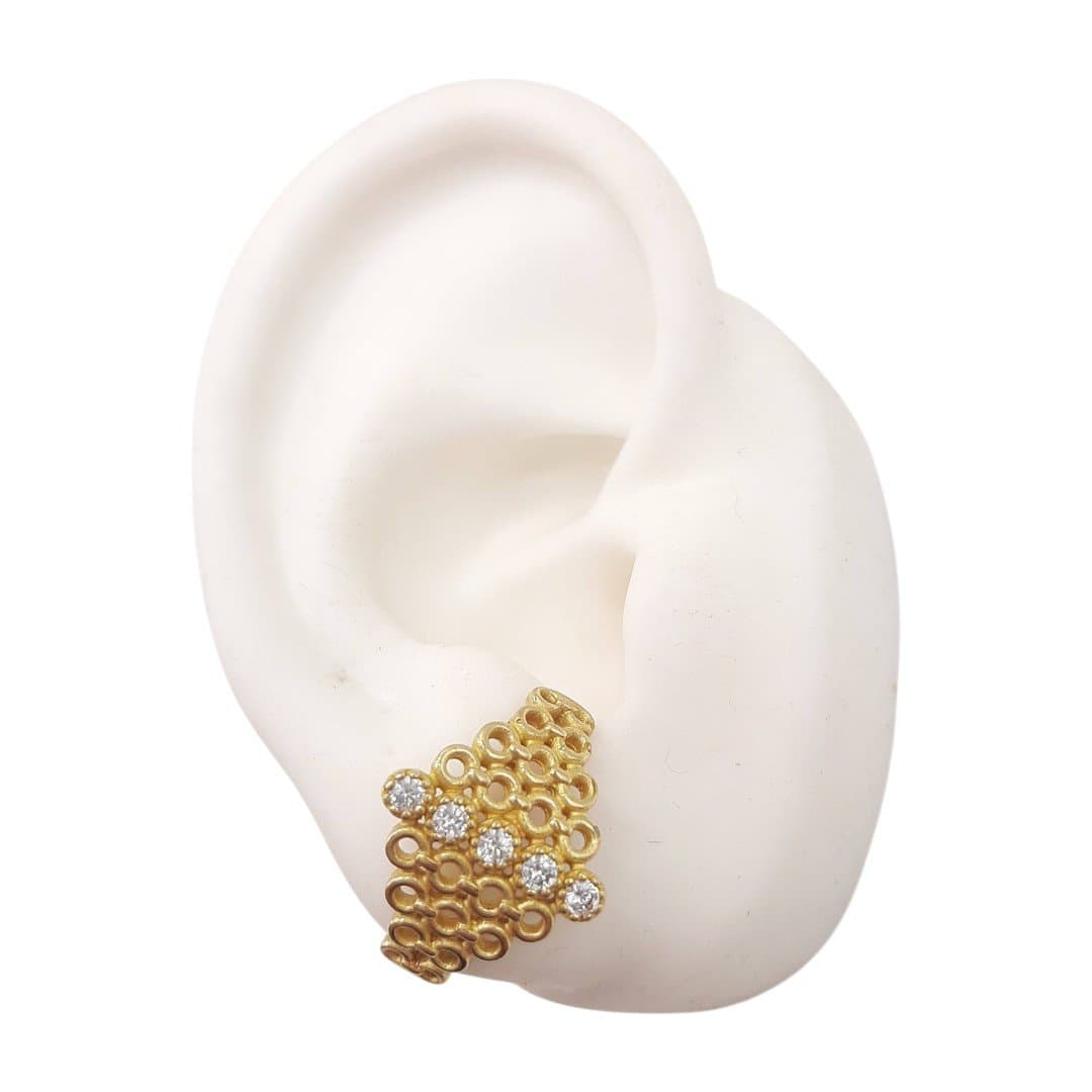 Brinco Ear Hook Aros Vazados miniatura 3