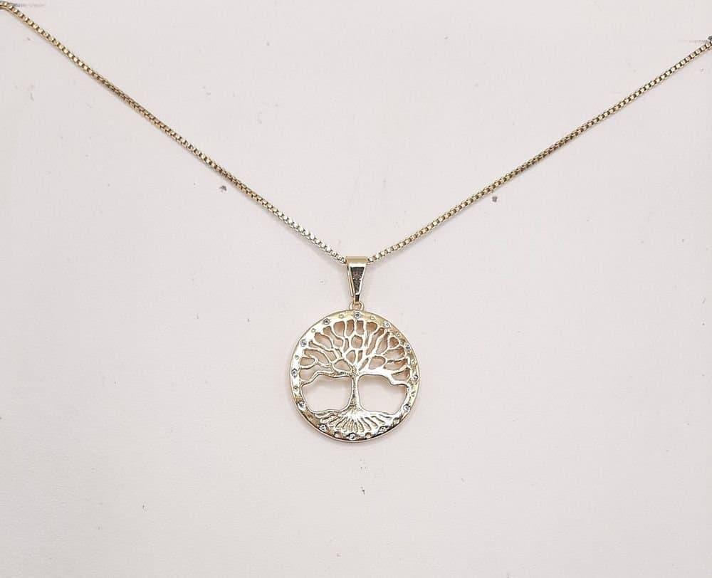 Pingente Mandala Cravejada Com Árvore Da Vida miniatura 2