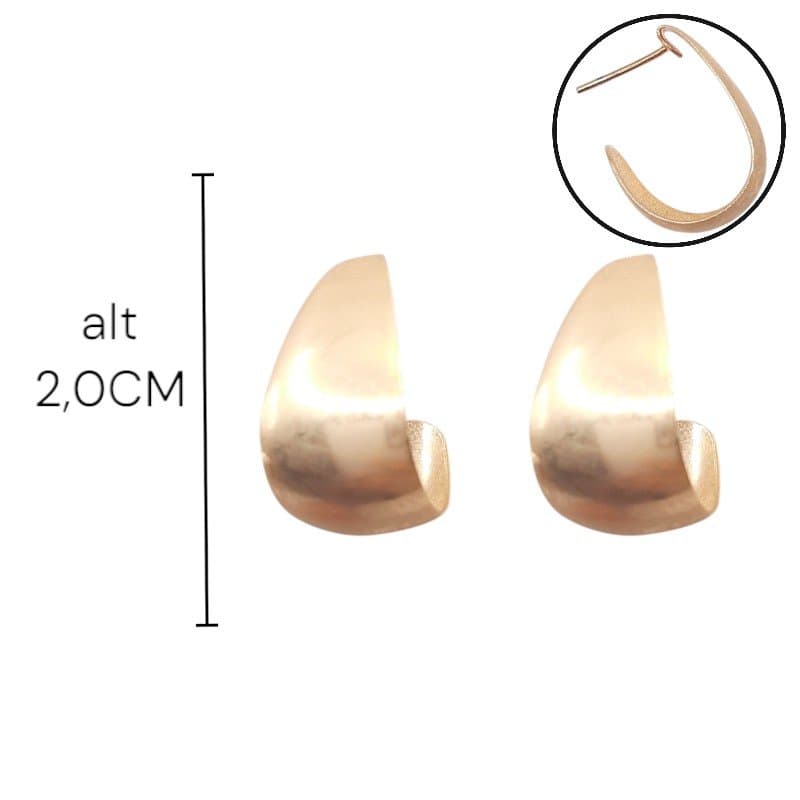 Brinco Argola Em Gota De Chapa