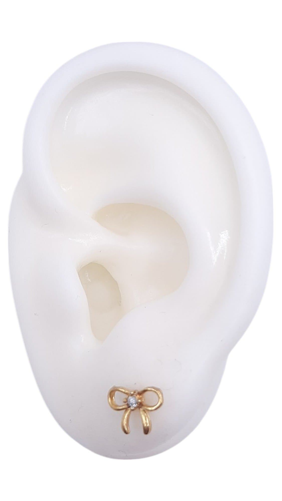 Brinco Laço Com Zircônia Nº2 miniatura 3