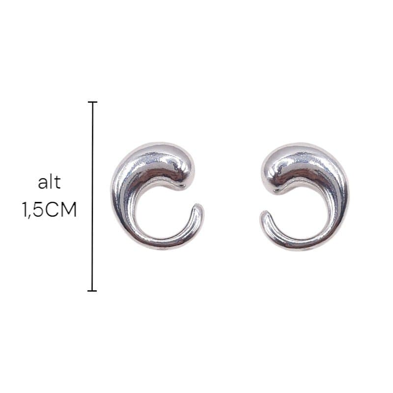 Brinco Vírgula Em Espiral miniatura 2