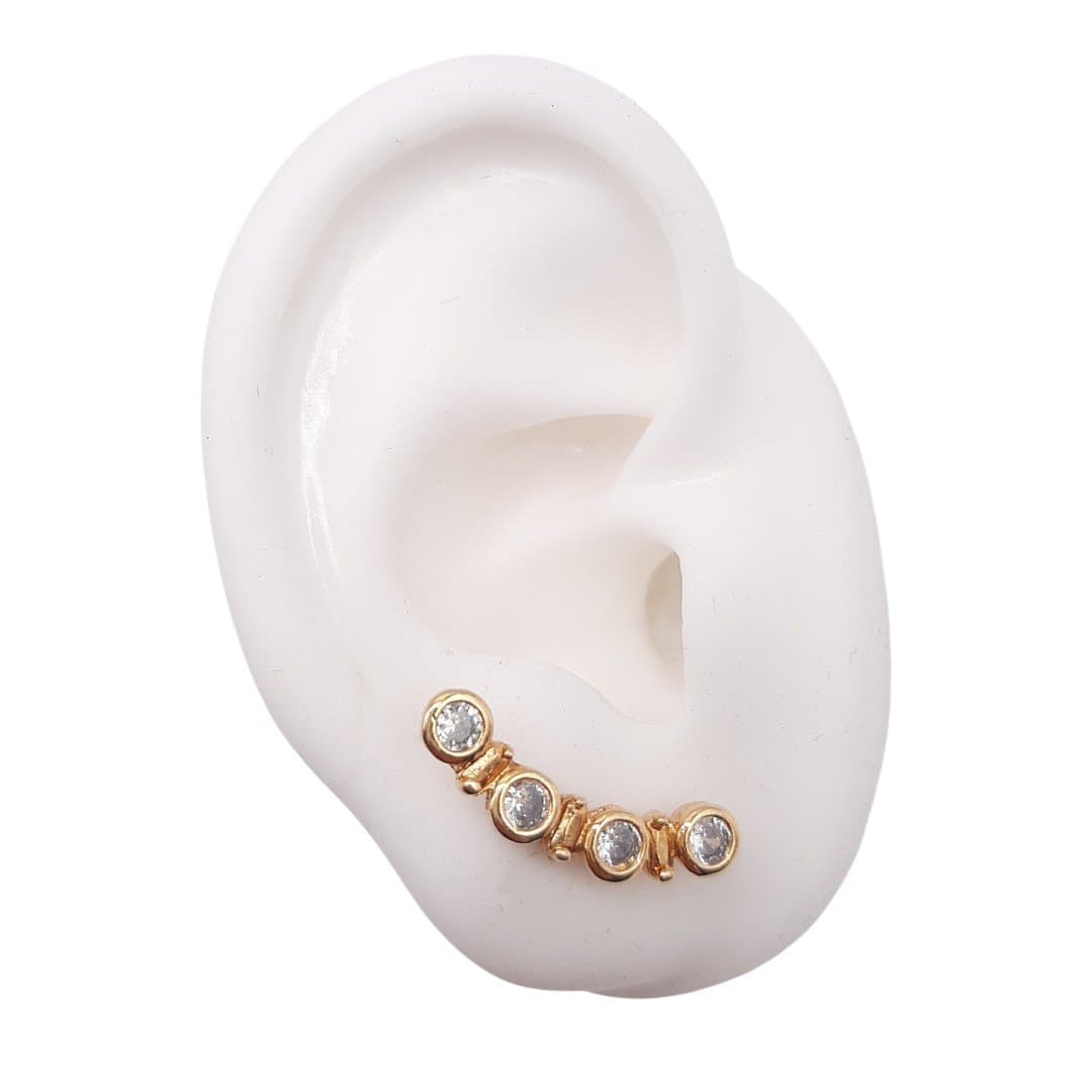 Brinco Ear Cuff  Cravejado miniatura 2