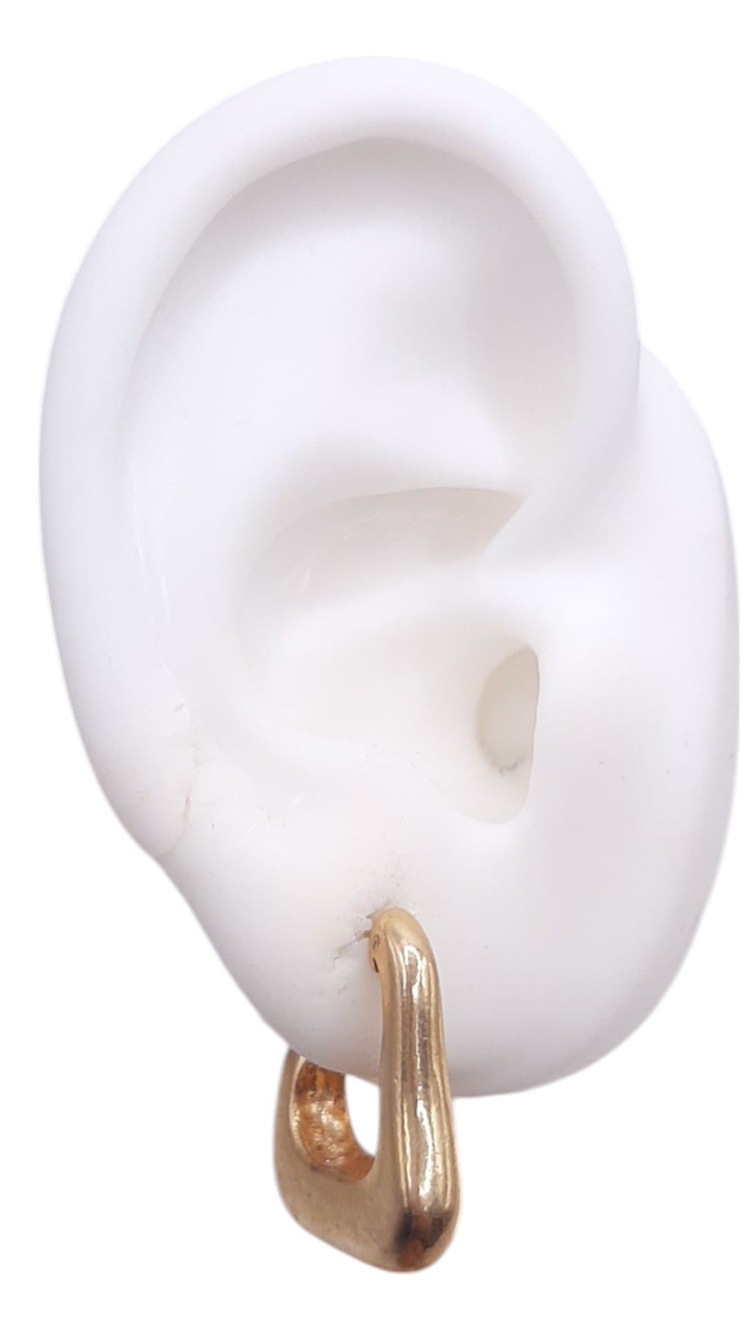 Brinco Argola Retangular Ondulada miniatura 2