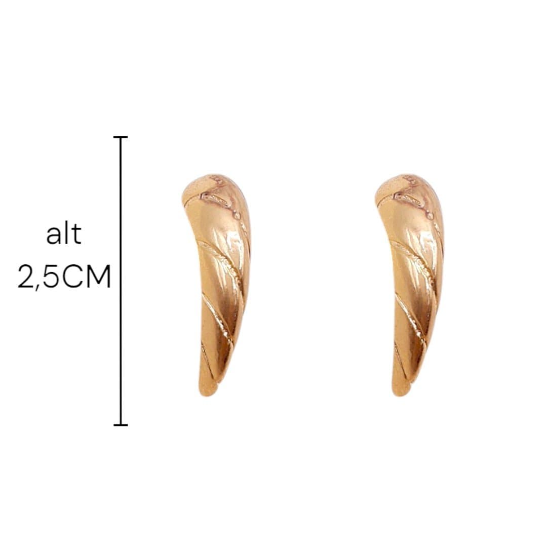 Brinco Argola De Gota Riscada