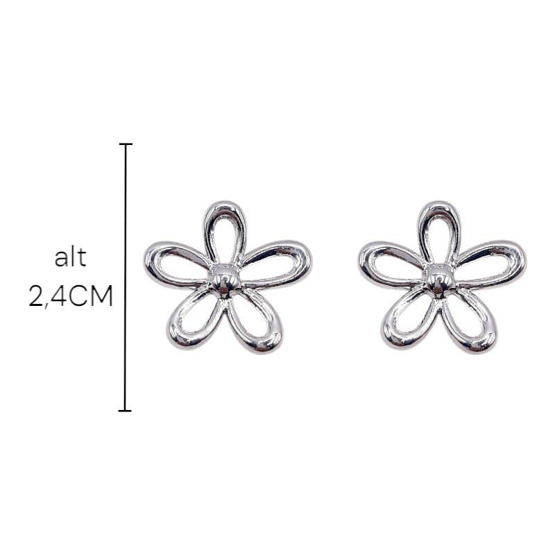 Brinco Flor Grande Vazada miniatura 2