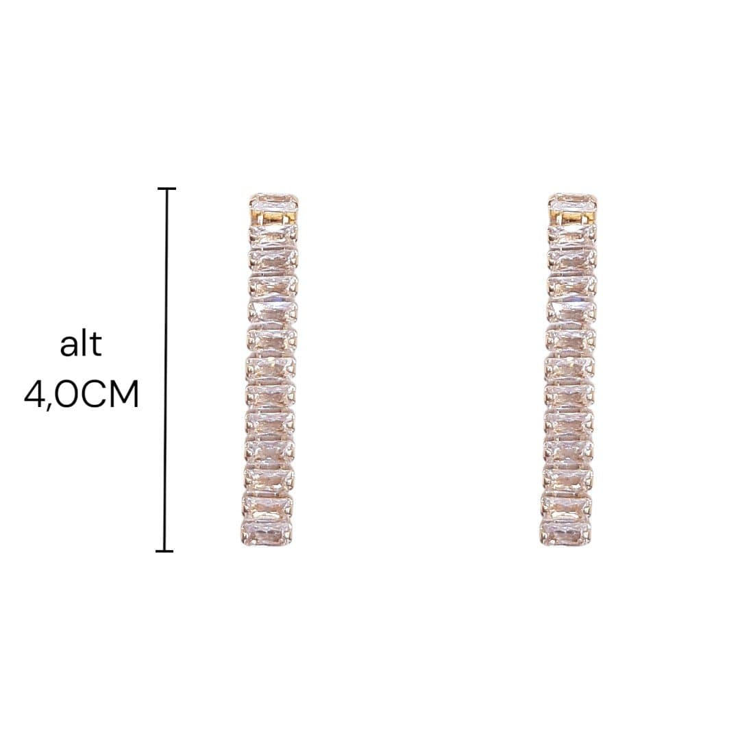 Brinco Fio De Baguete miniatura 2