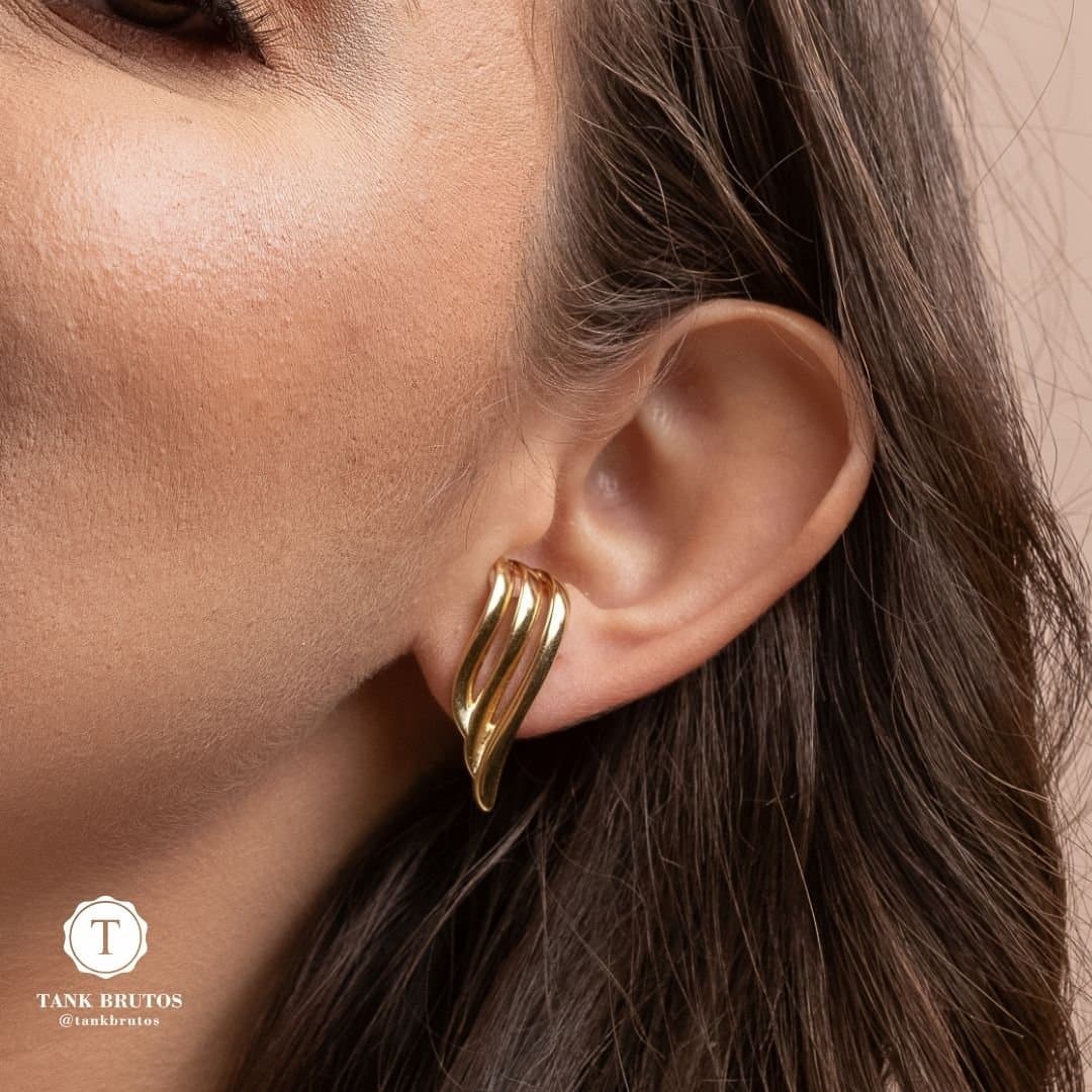 Brinco Ear Hook Asa Três Fios