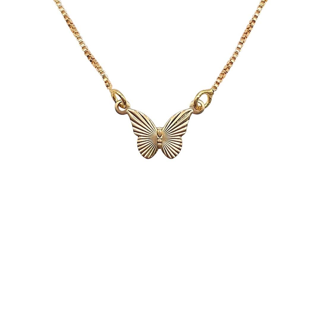 Colar Borboleta Fios Diamantado