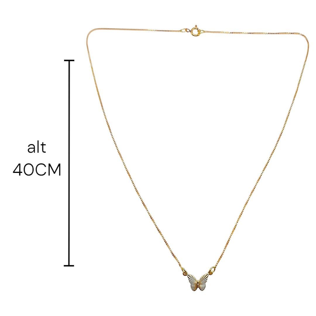 Colar Borboleta Fios Diamantado miniatura 2