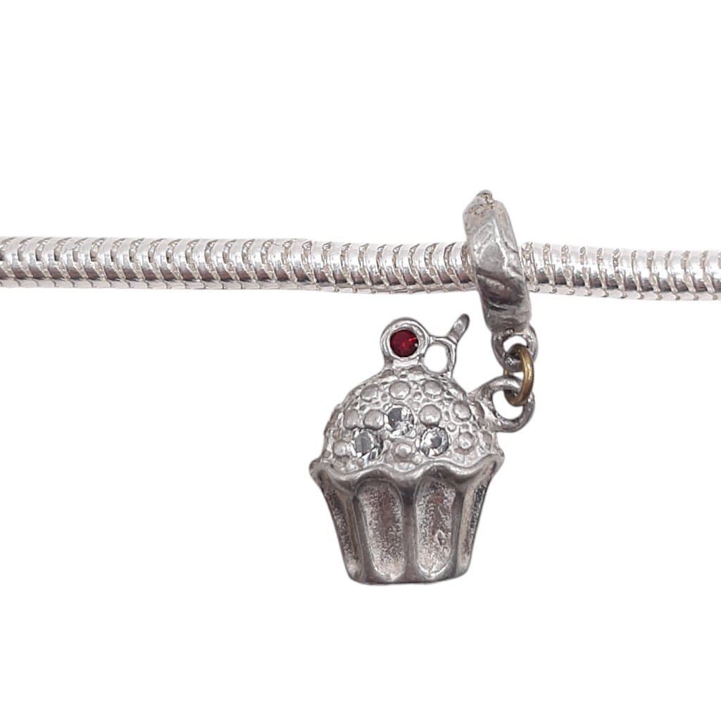 Berloque Cupcake Cravejado Pendurado miniatura 2