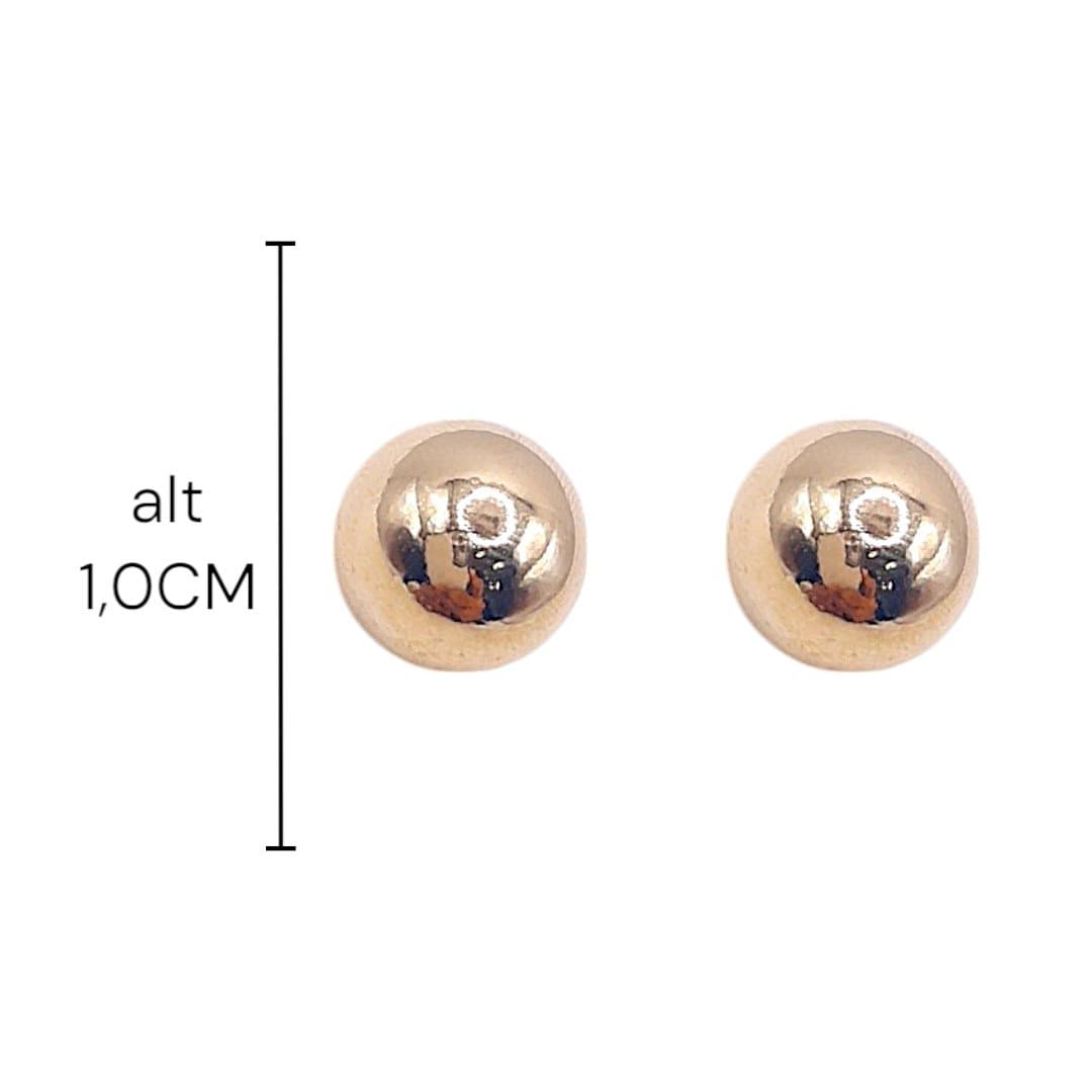 Brinco Bola Latão 12mm. miniatura 2