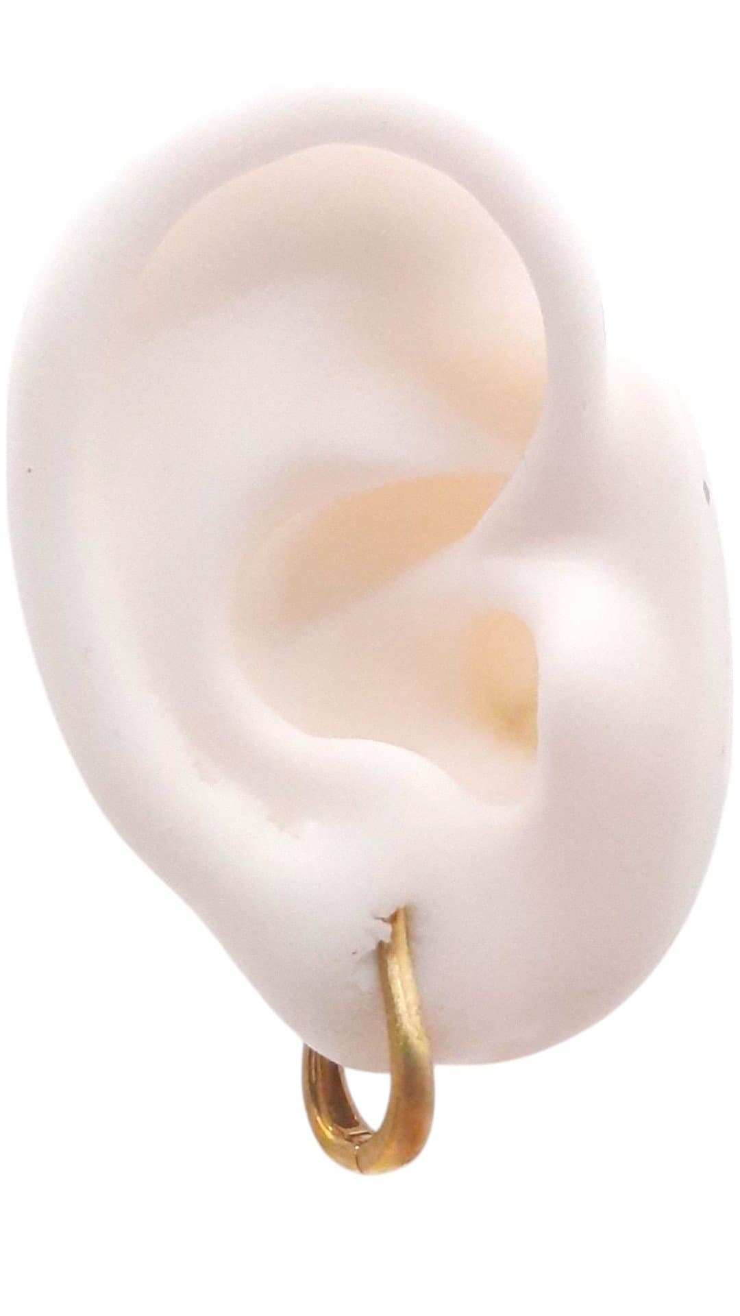 Brinco Argolinha Click Chifrinho Fina P miniatura 2