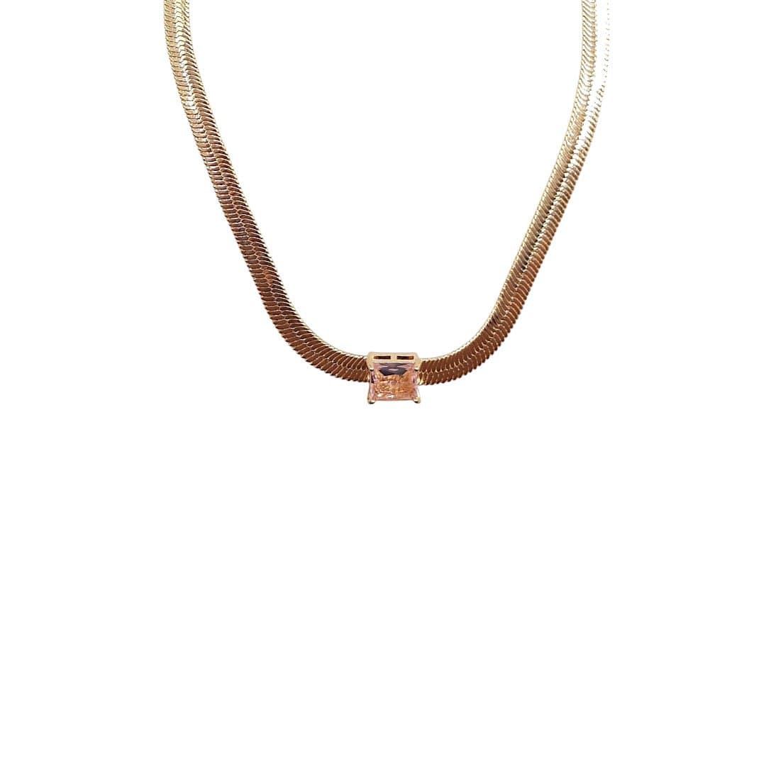 Choker Fita Com Baguete