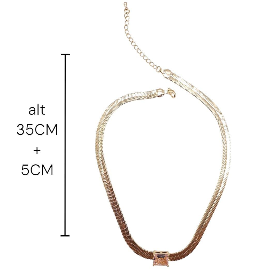 Choker Fita Com Baguete miniatura 2