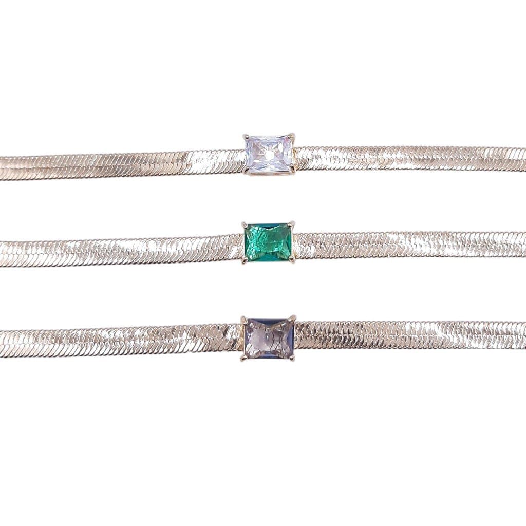 Choker Fita Com Baguete miniatura 2