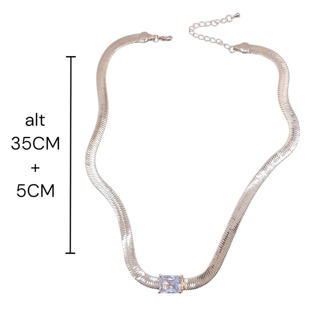 Choker Fita Com Baguete miniatura 3
