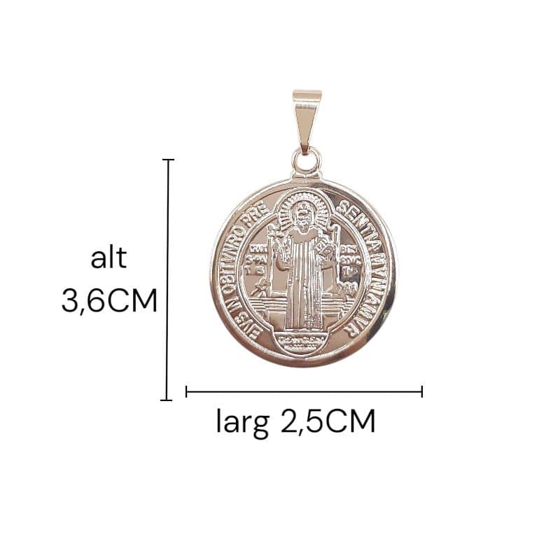 Pingente Medalha De São Bento M.