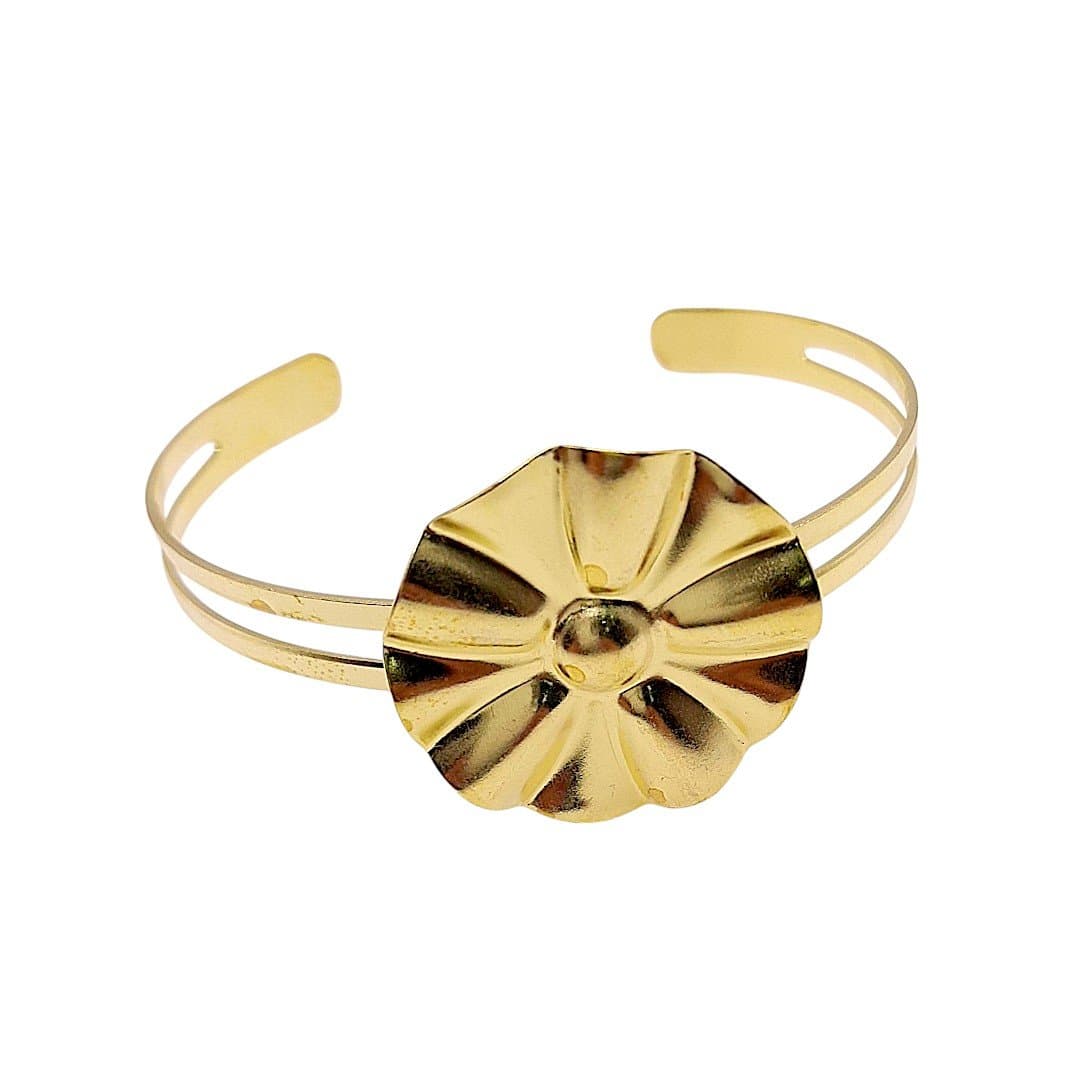 Bracelete Aro Duplo Com Flor miniatura 2