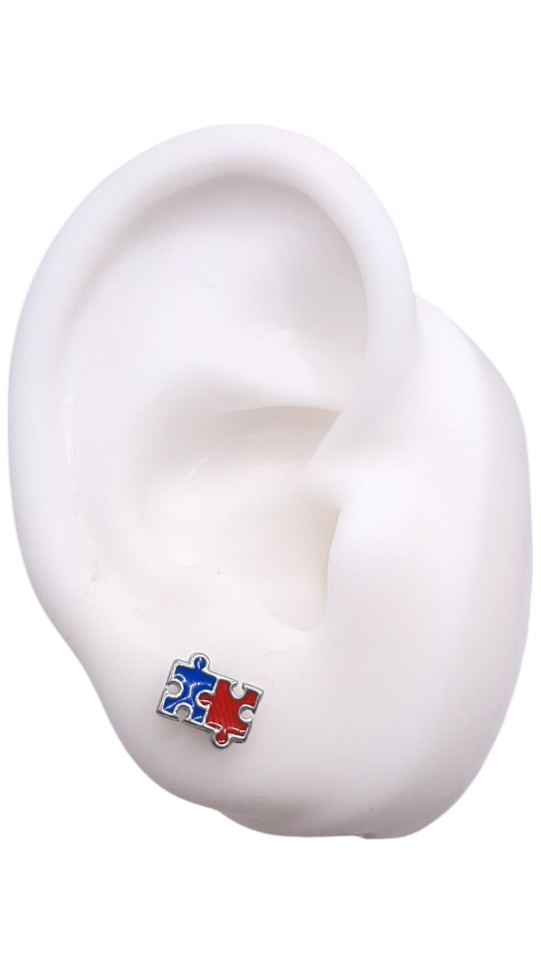 Brinco Quebra Cabeça "autismo" Esmaltado miniatura 2