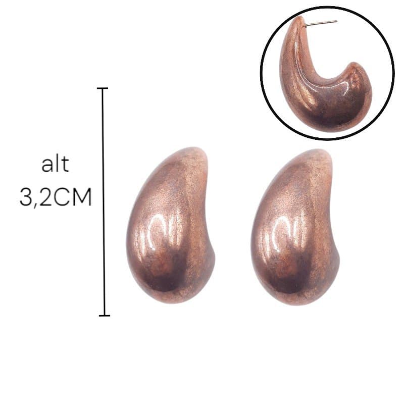 Brinco Argola Gota G. Cheia
